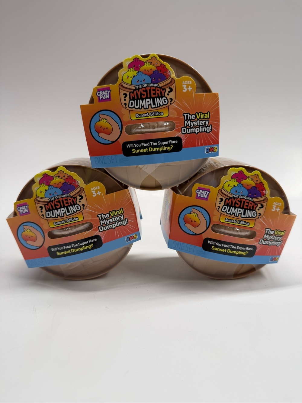 (3) Sunset Mystery Squishy - The Viral Mystery Dumpling! - TIKTOK